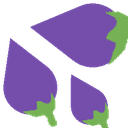 eggplant drops emoji