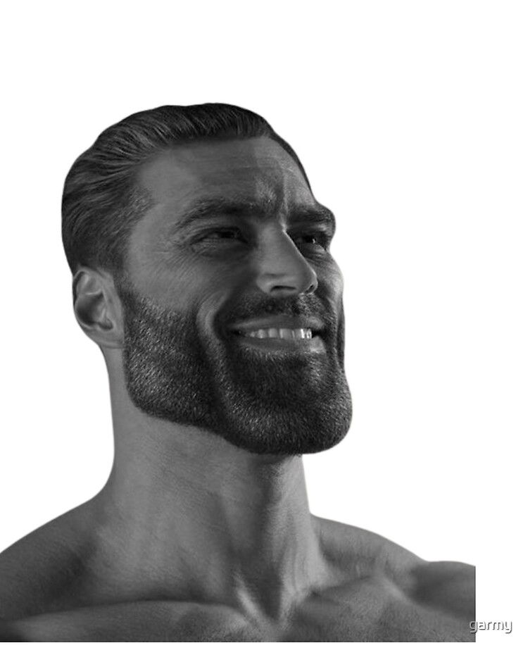 Giga chad face  AI Emoji Generator