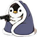 penguin with gun