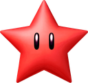 mario star red