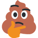 thinking poop emoji