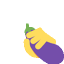 eggplant hand emoji